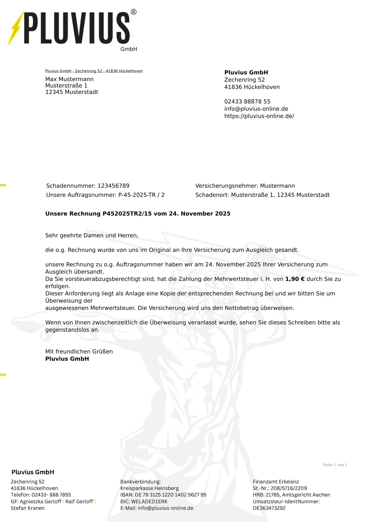 PDF-Vorlage: Mwst Standard